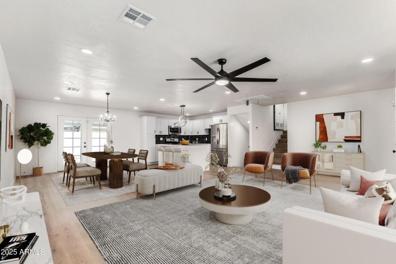 Family Room Virtual Staging