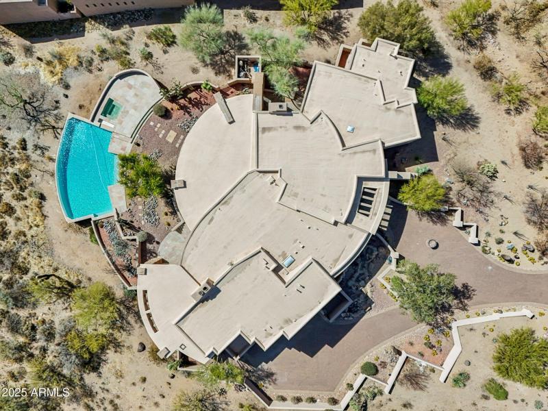 Arial view of house