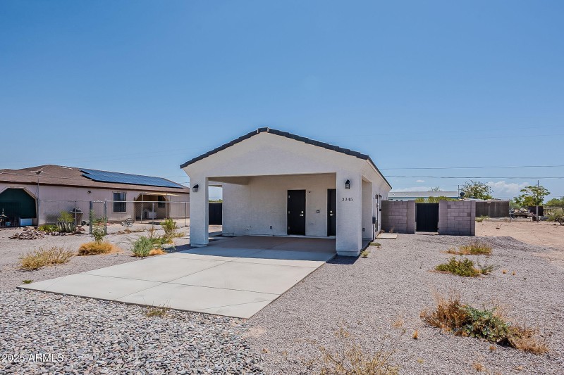Front with carport