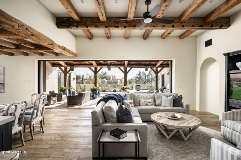 Great Room with Pocketing Sliders