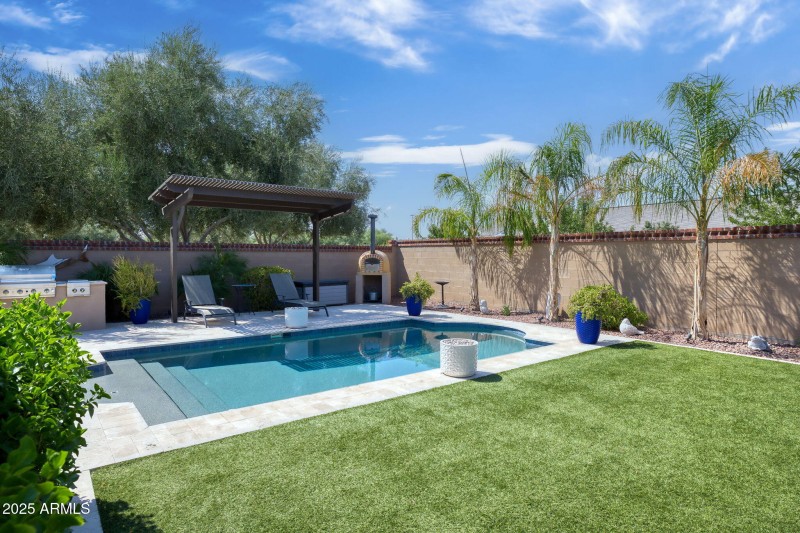 Private backyard with no homes behind it