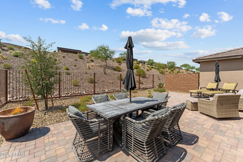 Fully fenced backyard