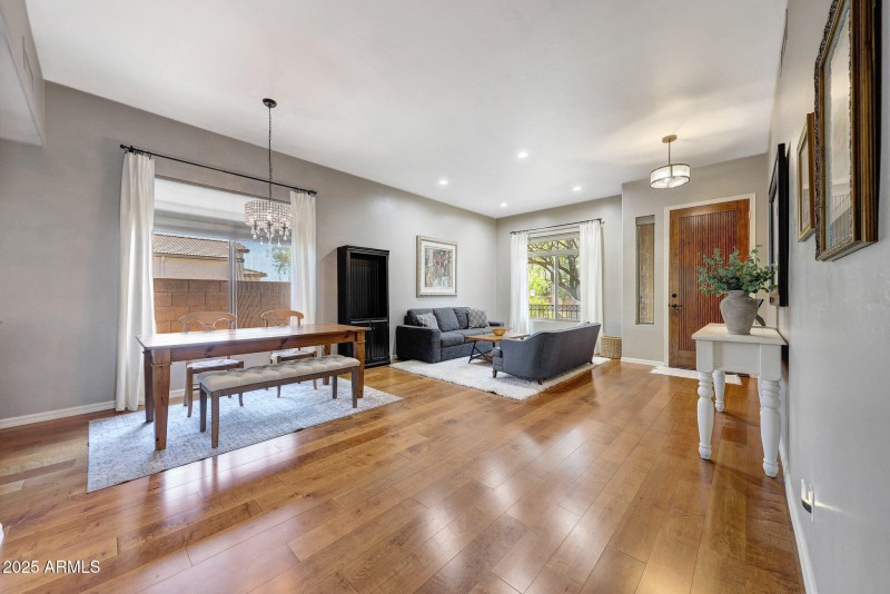 Front room and dining space