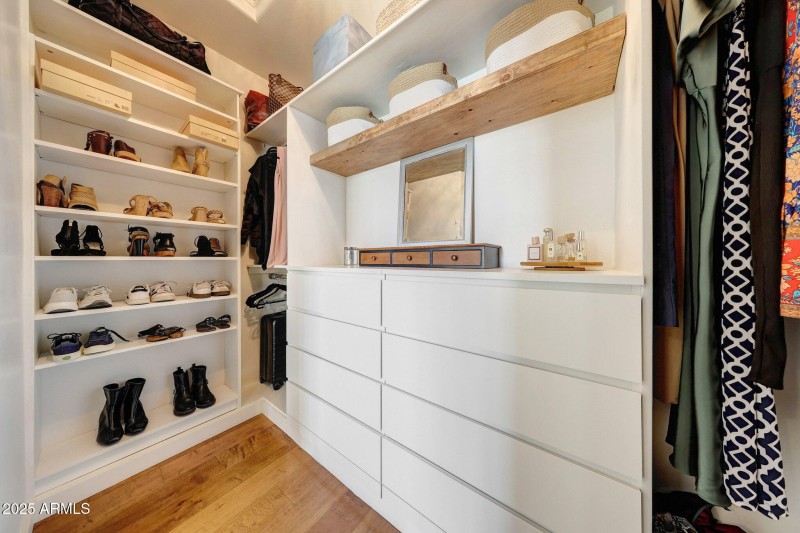 Built ins in primary closet