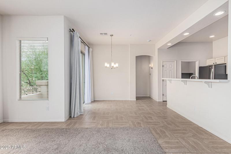 Space for bar stools