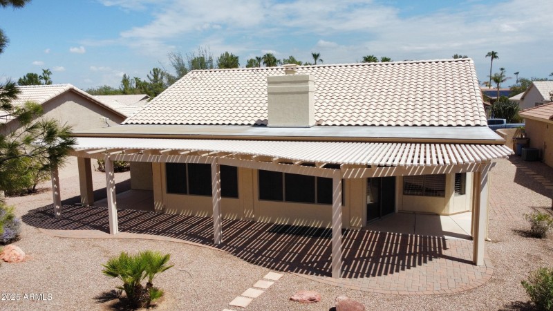 Rear pergola