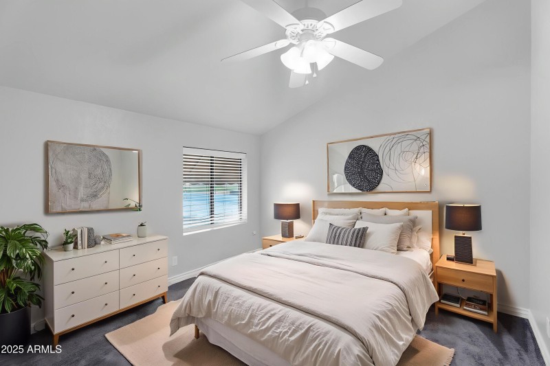 Virtually Staged Secondary Bedroom 2 - F