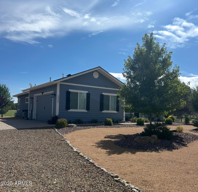 Side of home with garage