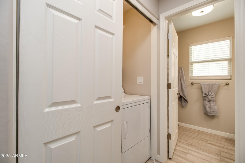 Washer and dryer area