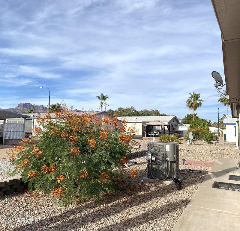 Back yard with mountain view