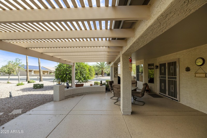 Pergola and covered patio