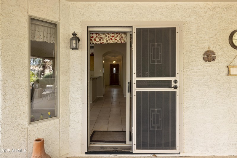 Patio entry to home