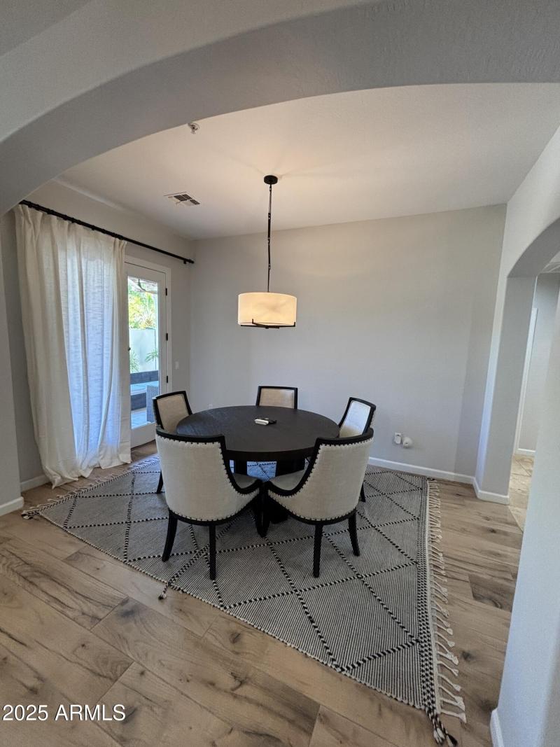 Dining room with Double Doors to patio