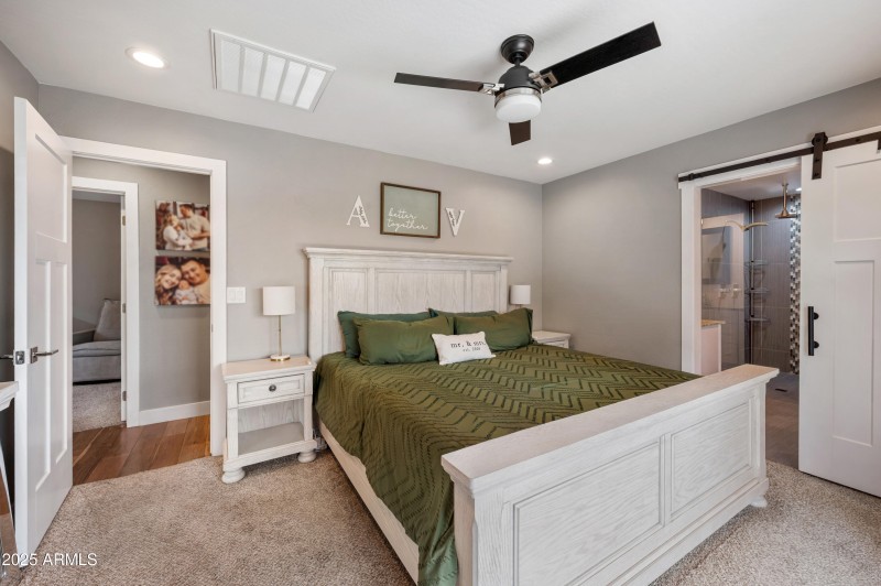 Master Bedroom with Barn door