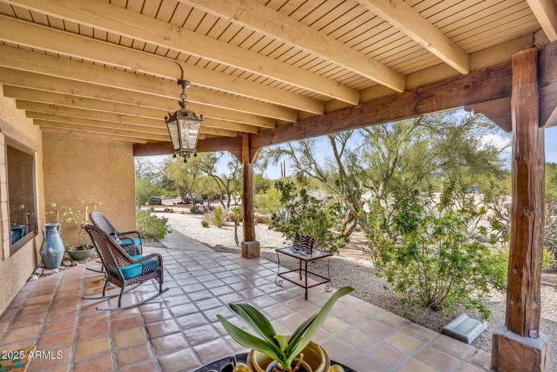 Expansive covered porch