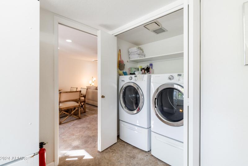 Laundry in Kitchen Area