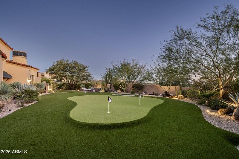 Golf practice area