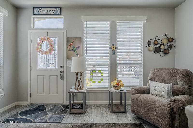 Blinds on all windows