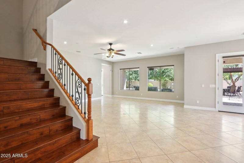 Stairs and Family Room