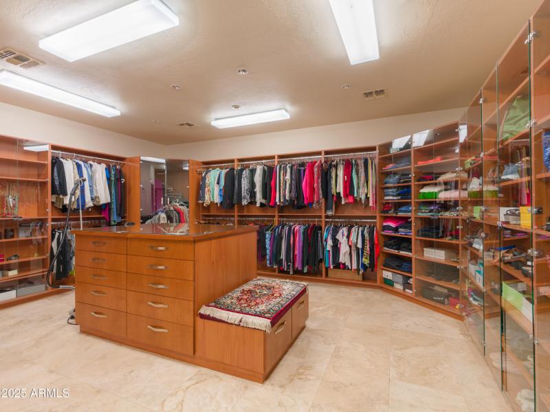 Expansive walk-in closet