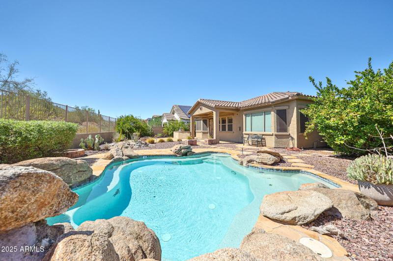 Backyard with Sparkling Pool