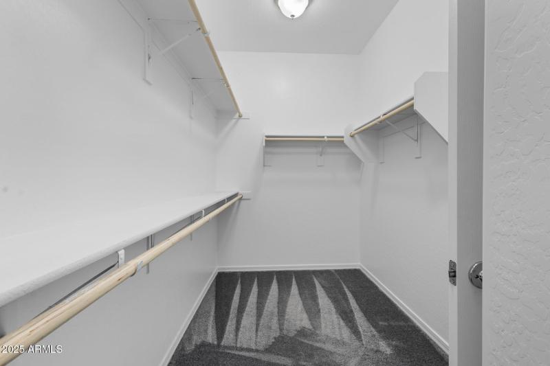 Walk-in closet in primary