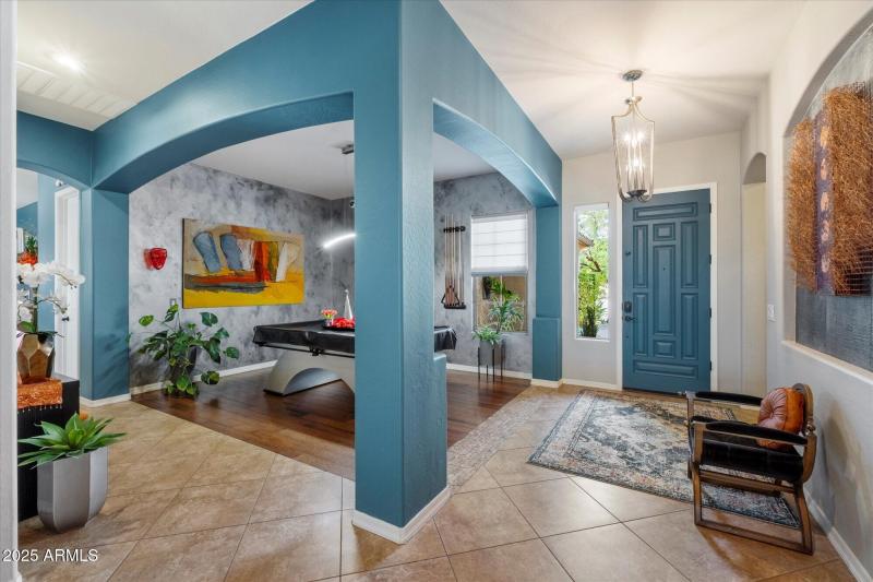 tile and wood flooring