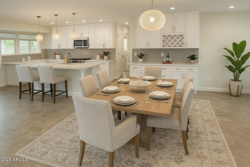 Farm table dining