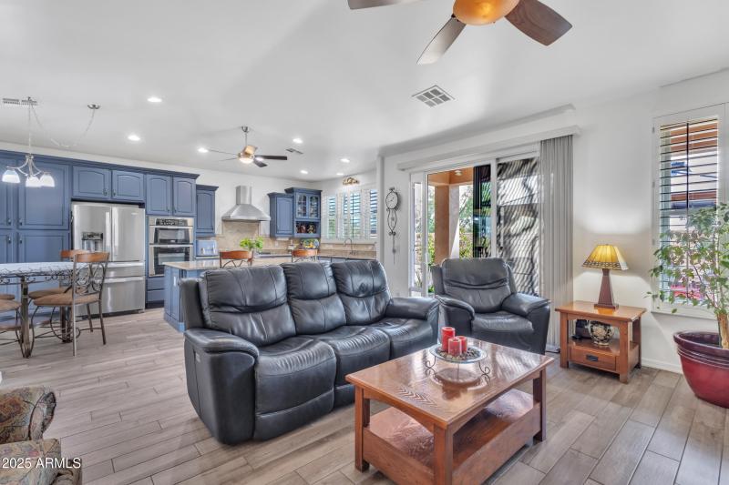 Family room view to Kitchen