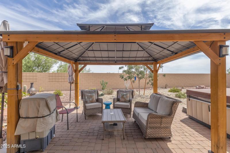 Backyard Pergola with Seating