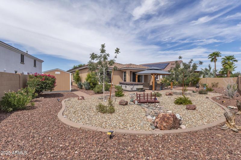 Backyard with Spa and Pergola