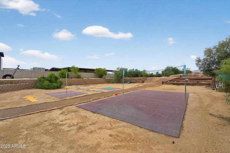 Play area in backyard