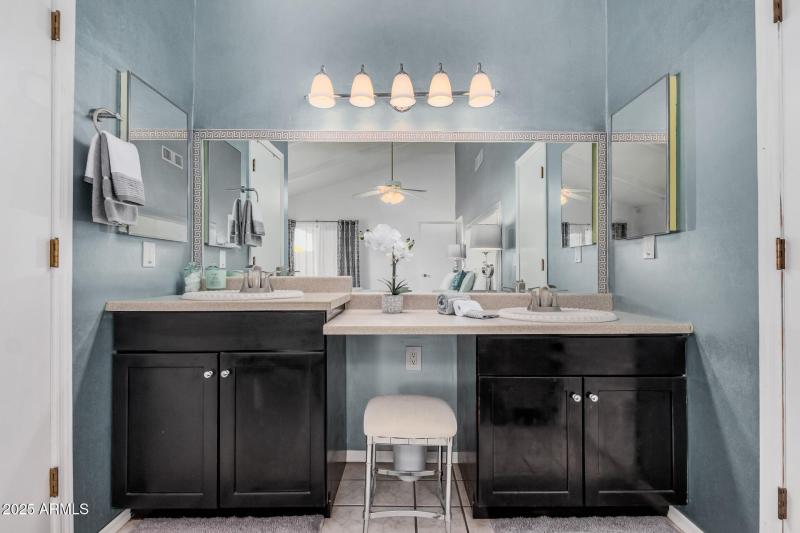 Primary Bath with Double Sinks