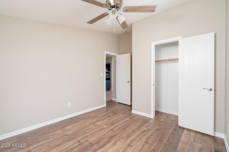 Bedroom 2 before closet door expansion
