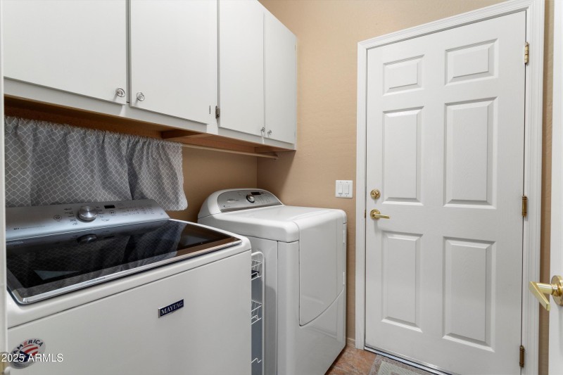 Inside Laundy with storage