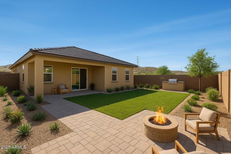 Rendering of backyard