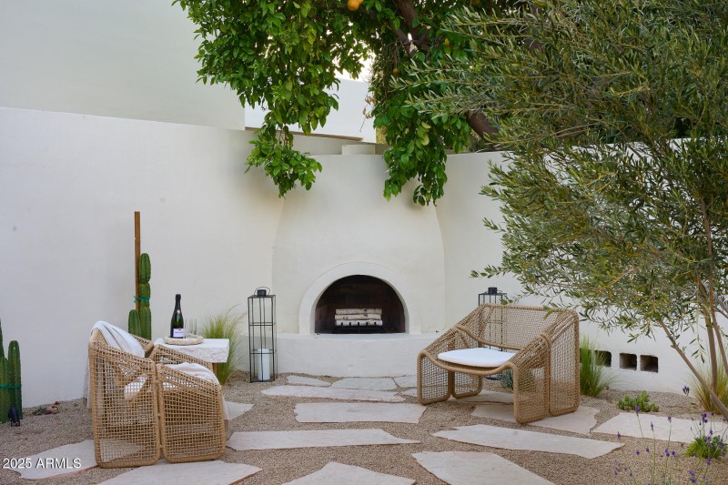 Cozy, wood-burning fireplace