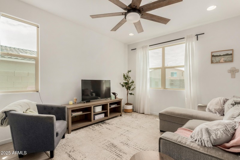 Family room at the back of the home