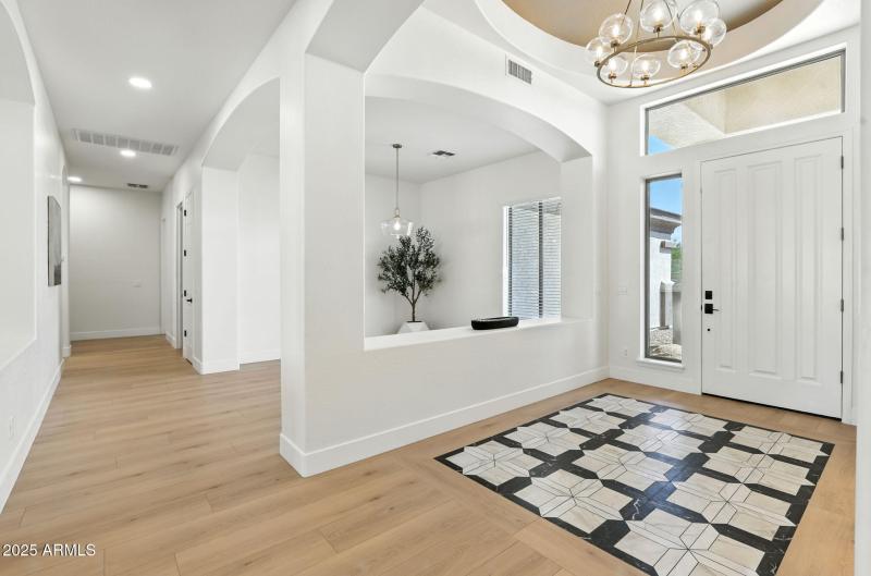 A striking modern foyer