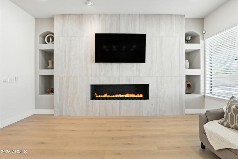 70-inch linear natural gas fireplace