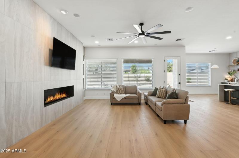 Media Wall with custom fireplace