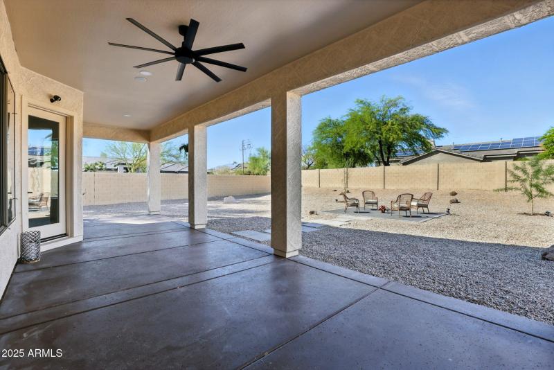 Sprawling covered patio