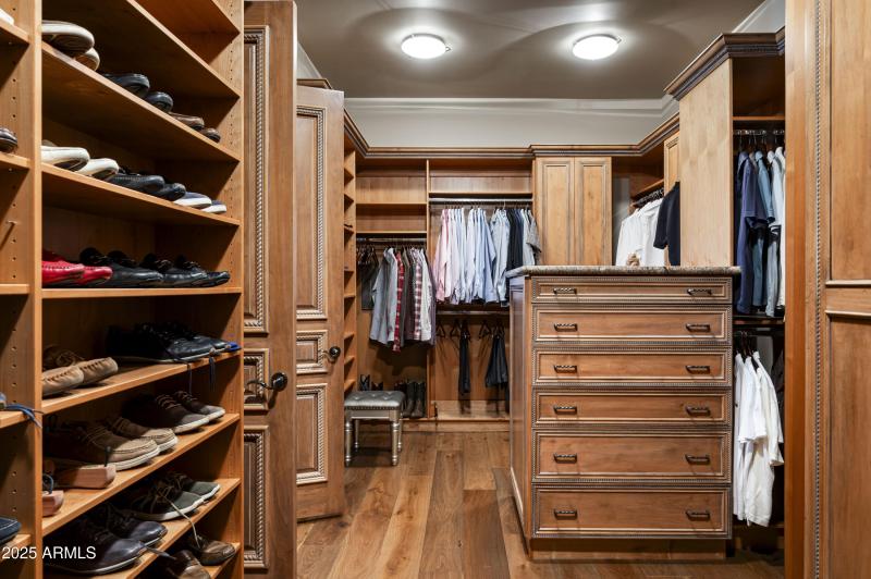 One of two large closets