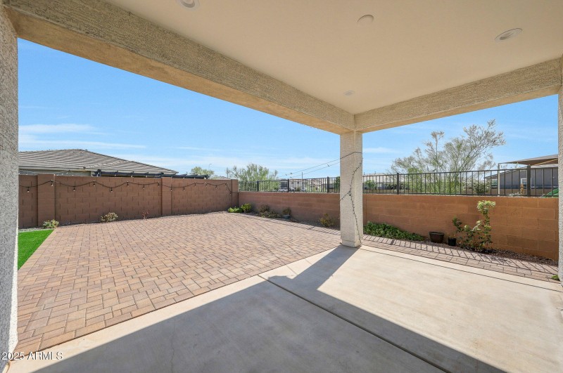 Large covered patio