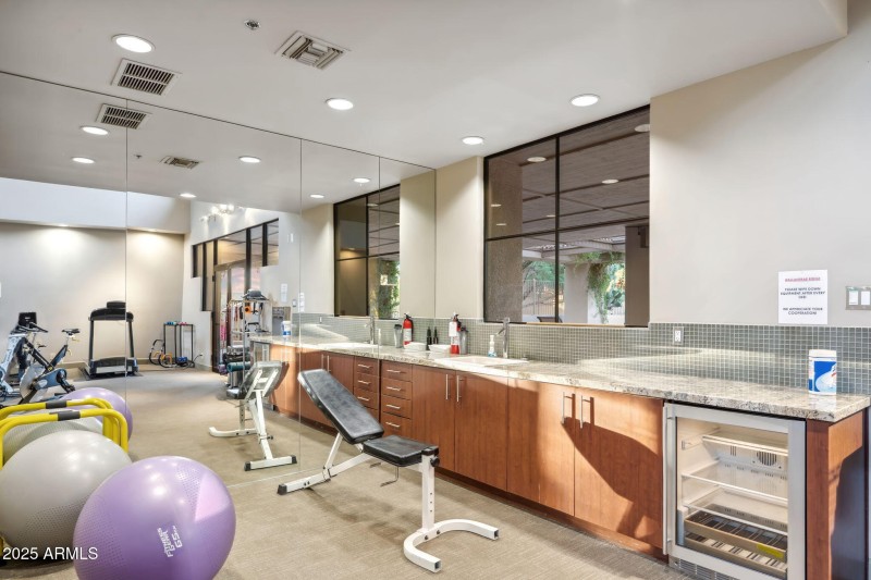 Workout facility included with HOA fees