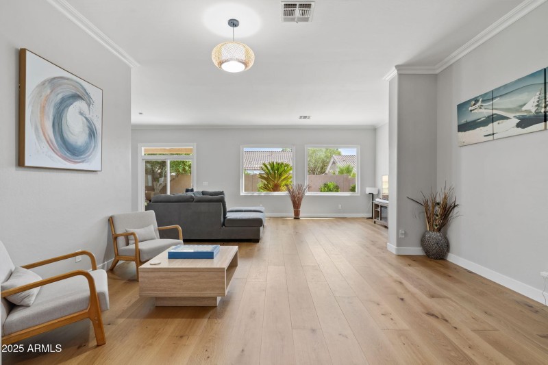 Living and family rooms