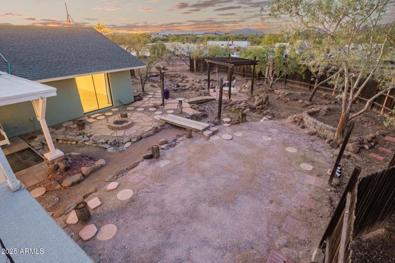 View from carport roof