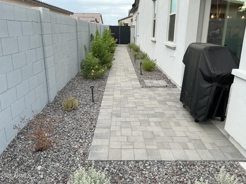Side Yard Paver Walkway