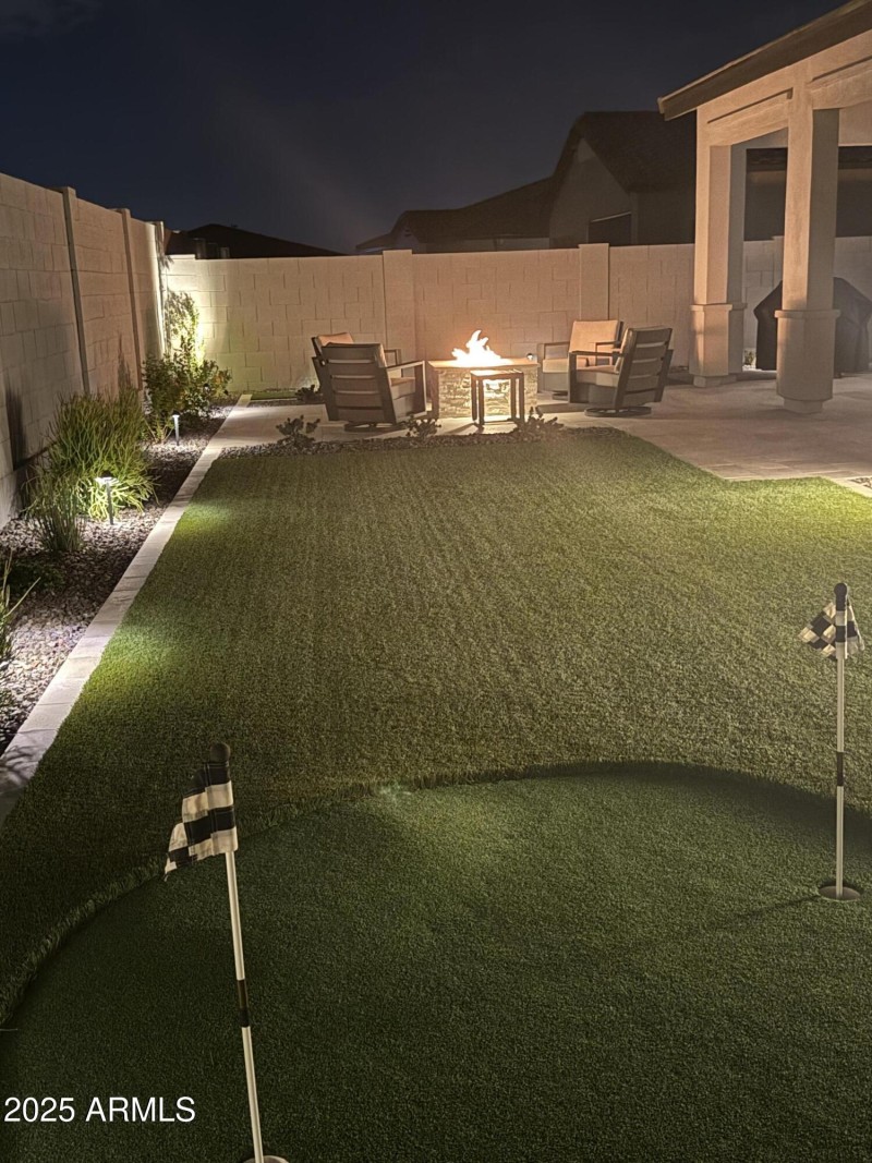 Nighttime Backyard Retreat
