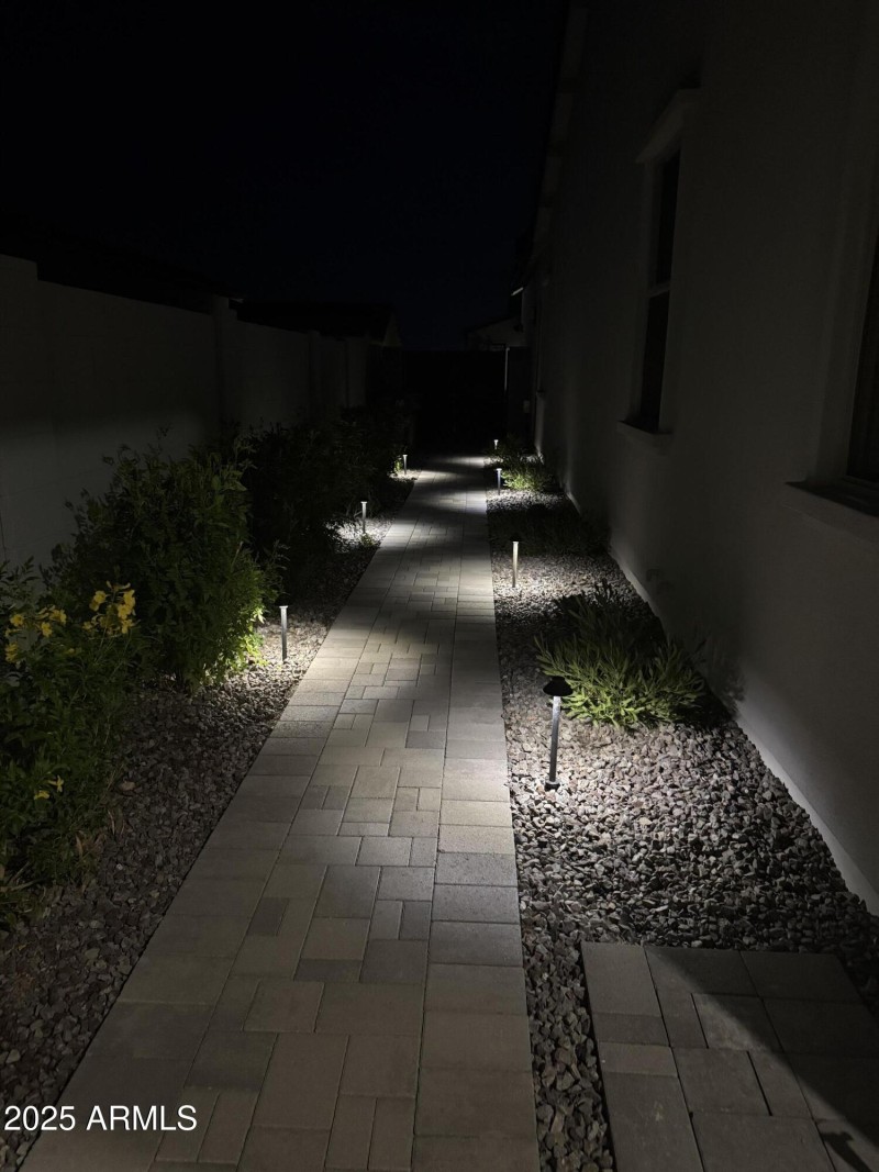 Lit Paver Pathway